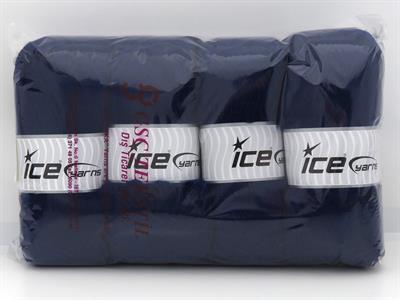 Lot of 4 x 100gr Skeins Ice Yarns ANGORA LUXE (10% Mohair 15% Wool) Yarn Navy