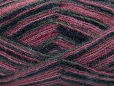 4x100gr. ANGORA SUPREME COLOR Akrilik, Angora Siyah, Gri, Pembe tonları Kışlık, Angora, Batik Desenli
