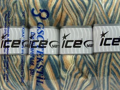 4x100gr. ANGORA SUPREME COLOR Akrilik, Angora Mavi, Krem, Bej Kışlık, Angora, Batik Desenli