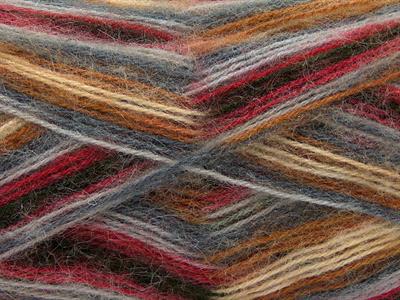 4x100gr. ANGORA SUPREME COLOR Akrilik, Angora Kahverengi Tonları, Fuşya, Gri Tonları Kışlık, Angora, Batik Desenli