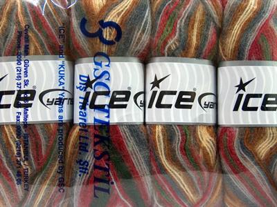 4x100gr. ANGORA SUPREME COLOR Akrilik, Angora Kahverengi Tonları, Fuşya, Gri Tonları Kışlık, Angora, Batik Desenli