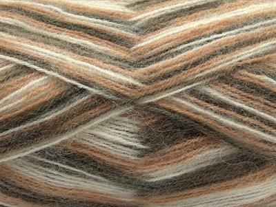 4x100gr. ANGORA SUPREME COLOR Akrilik, Angora Krem, Deve Tüyü, Açık Kahve Kışlık, Angora, Batik Desenli