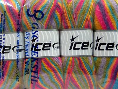 4x100gr. ANGORA SUPREME COLOR Akrilik, Angora Yeşil, Pembe, Mor, Turkuaz, Sarı Kışlık, Angora, Batik Desenli