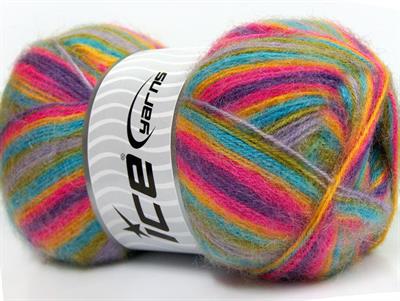 4x100gr. ANGORA SUPREME COLOR Akrilik, Angora Yeşil, Mor, Leylak, Turkuaz, Fuşya Kışlık, Angora, Batik Desenli