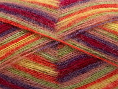 4x100gr. ANGORA SUPREME COLOR Akrilik, Angora Yeşil, Mor, Turuncu, Sarı, Bordo Kışlık, Angora, Batik Desenli