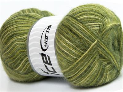 4x100gr. ANGORA SUPREME COLOR Akrilik, Angora Yeşil Tonları Kışlık, Angora, Batik Desenli