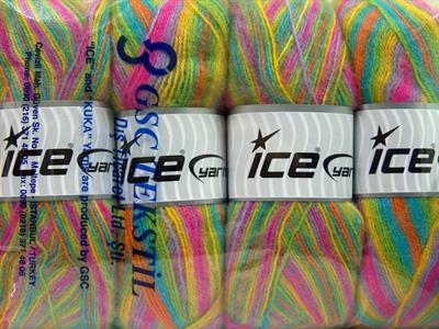 4x100gr. ANGORA SUPREME COLOR Akrilik, Angora Yeşil, Turkuaz, Sarı, Fuşya Kışlık, Angora, Batik Desenli