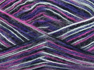 4x100gr. ANGORA SUPREME COLOR Akrilik, Angora Pembe, Siyah, Mor, Gri Kışlık, Angora, Batik Desenli