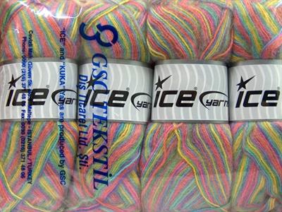 4x100gr. ANGORA SUPREME COLOR Akrilik, Angora Pembe, Leylak, Turkuaz, Sarı, Somon Kışlık, Angora, Batik Desenli