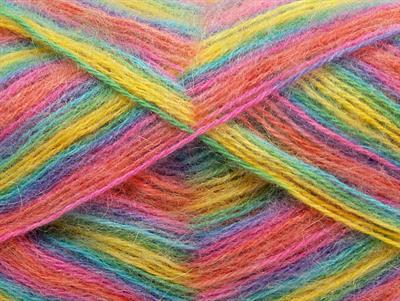 4x100gr. ANGORA SUPREME COLOR Akrilik, Angora Pembe, Leylak, Turkuaz, Sarı, Somon Kışlık, Angora, Batik Desenli