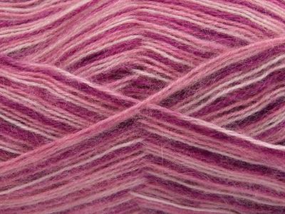 4x100gr. ANGORA SUPREME COLOR Akrilik, Angora Pembe tonları Kışlık, Angora, Batik Desenli