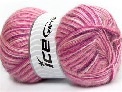 4x100gr. ANGORA SUPREME COLOR Akrilik, Angora Pembe tonları Kışlık, Angora, Batik Desenli