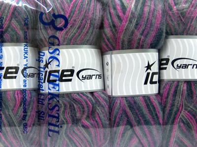 4x100gr. ANGORA SUPREME COLOR Akrilik, Angora Mor, Gri, lacivert Kışlık, Angora, Batik Desenli