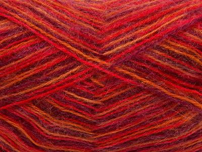 4x100gr. ANGORA SUPREME COLOR Akrilik, Angora Mor, Kırmızı, Turuncu, Sarı Kışlık, Angora, Batik Desenli