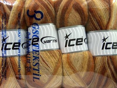 4x100gr. ANGORA SUPREME COLOR Akrilik, Angora Beyaz, Sarı, Kahverengi Tonları Kışlık, Angora, Batik Desenli