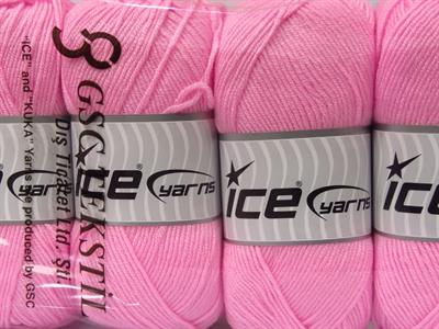 4x100gr. ANTIPILLING BABY  Bebe Pembesi Kışlık, Düz iplikler, Worsted, 100% Akrilik , Anti-Pilling