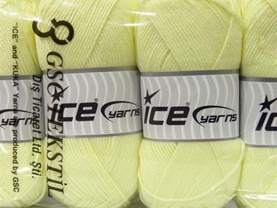 4x100gr. ANTIPILLING BABY  Bebe Sarı Kışlık, Düz iplikler, Worsted, 100% Akrilik , Anti-Pilling