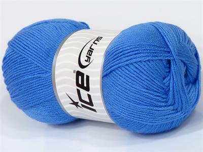 4x100gr. ANTIPILLING BABY  Mavi Kışlık, Düz iplikler, Worsted, 100% Akrilik , Anti-Pilling