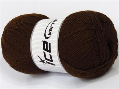 4x100gr. ANTIPILLING BABY  Kahverengi Kışlık, Düz iplikler, Worsted, 100% Akrilik , Anti-Pilling