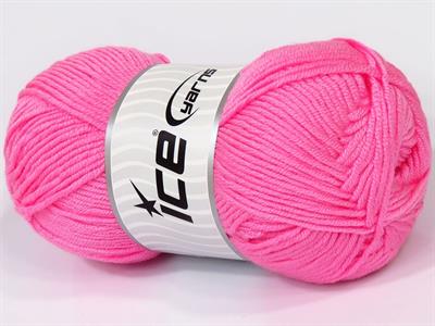 4x100gr. ANTIPILLING BABY  Şeker pembe Kışlık, Düz iplikler, Worsted, 100% Akrilik , Anti-Pilling