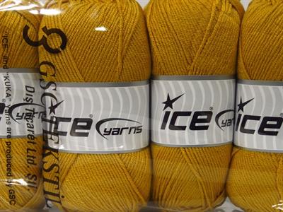 4x100gr. ANTIPILLING BABY  Koyu Altın Kışlık, Düz iplikler, Worsted, 100% Akrilik , Anti-Pilling