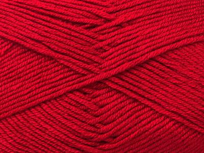 4x100gr. ANTIPILLING BABY  Koyu kırmızı Kışlık, Düz iplikler, Worsted, 100% Akrilik , Anti-Pilling