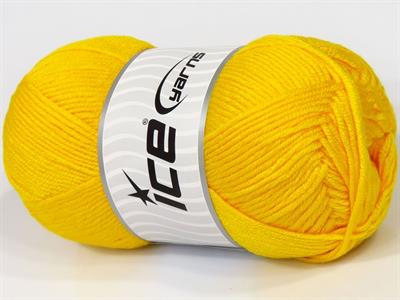 4x100gr. ANTIPILLING BABY  Koyu sarı Kışlık, Düz iplikler, Worsted, 100% Akrilik , Anti-Pilling