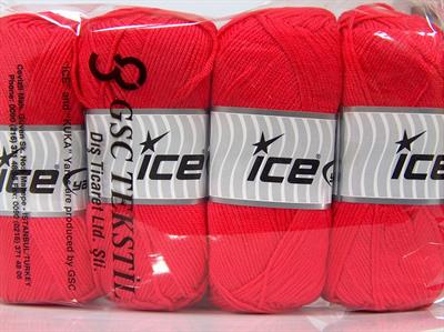 4x100gr. ANTIPILLING BABY  Fuşya Kışlık, Düz iplikler, Worsted, 100% Akrilik , Anti-Pilling