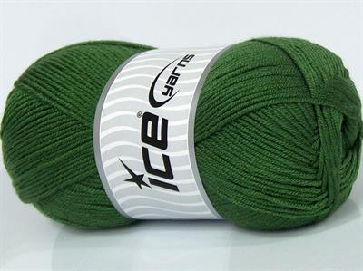 4x100gr. ANTIPILLING BABY  Orman Yeşili Kışlık, Düz iplikler, Worsted, 100% Akrilik , Anti-Pilling