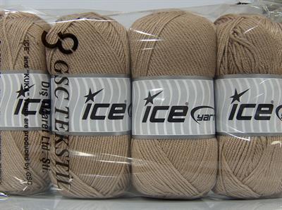 4x100gr. ANTIPILLING BABY  Açık Kamel Kışlık, Düz iplikler, Worsted, 100% Akrilik , Anti-Pilling