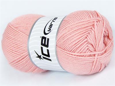 4x100gr. ANTIPILLING BABY  Açık Pembe Kışlık, Düz iplikler, Worsted, 100% Akrilik , Anti-Pilling