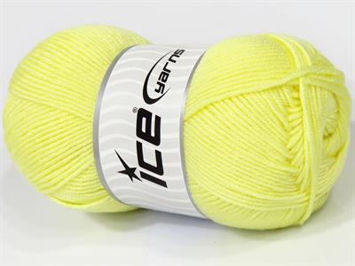 4x100gr. ANTIPILLING BABY  Açık Sarı Kışlık, Düz iplikler, Worsted, 100% Akrilik , Anti-Pilling