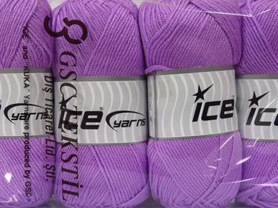 4x100gr. ANTIPILLING BABY  Leylak Kışlık, Düz iplikler, Worsted, 100% Akrilik , Anti-Pilling