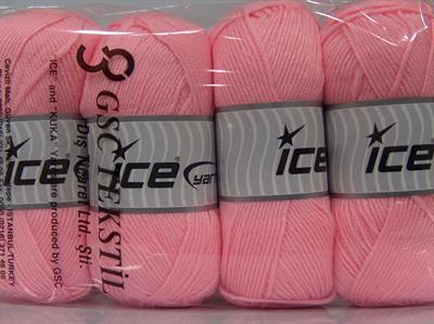 4x100gr. ANTIPILLING BABY  Pembe Kışlık, Düz iplikler, Worsted, 100% Akrilik , Anti-Pilling