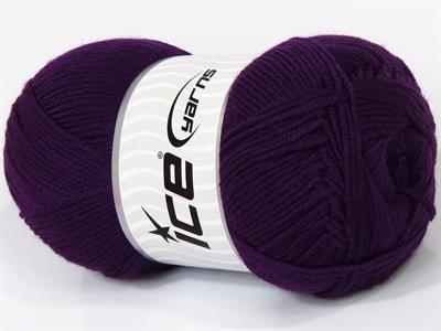 4x100gr. ANTIPILLING BABY  Mor Kışlık, Düz iplikler, Worsted, 100% Akrilik , Anti-Pilling
