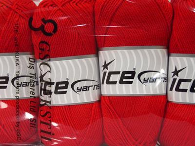 4x100gr. ANTIPILLING BABY  Kırmızı Kışlık, Düz iplikler, Worsted, 100% Akrilik , Anti-Pilling