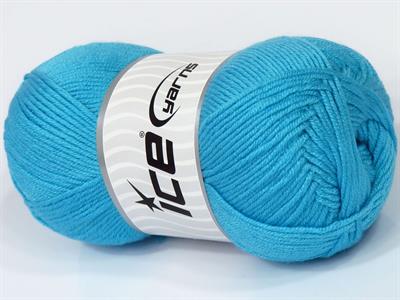 4x100gr. ANTIPILLING BABY  Turkuaz Kışlık, Düz iplikler, Worsted, 100% Akrilik , Anti-Pilling