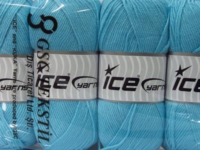 4x100gr. ANTIPILLING BABY  Turkuaz Kışlık, Düz iplikler, Worsted, 100% Akrilik , Anti-Pilling