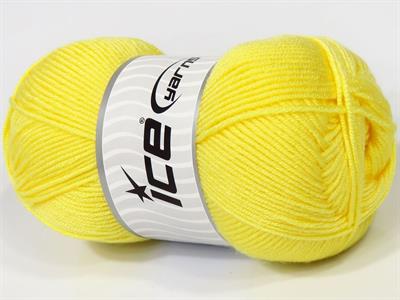 4x100gr. ANTIPILLING BABY  Sarı Kışlık, Düz iplikler, Worsted, 100% Akrilik , Anti-Pilling