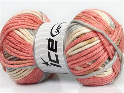 4x100gr. ANTIPILLING COLOR BULKY  Pembe, Mavi, Beyaz, Açık Kahve Kışlık, Düz iplikler, Batik Desenli, Kalın, 100% Akrilik , Anti-Pilling, Makina Yıkama