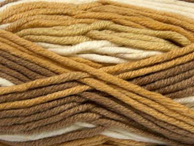 4x100gr. ANTIPILLING COLOR BULKY  Krem, Deve Tüyü Kışlık, Düz iplikler, Batik Desenli, Kalın, 100% Akrilik , Anti-Pilling, Makina Yıkama