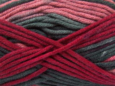 4x100gr. ANTIPILLING COLOR BULKY  Pembe, Gri, Bordo Kışlık, Düz iplikler, Batik Desenli, Kalın, 100% Akrilik , Anti-Pilling, Makina Yıkama