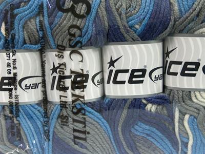 4x100gr. ANTIPILLING COLOR BULKY  Mavi, Beyaz, Mor, Gri Kışlık, Düz iplikler, Batik Desenli, Kalın, 100% Akrilik , Anti-Pilling, Makina Yıkama