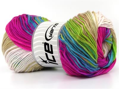 4x100gr. ANTIPILLING MAGIC  Yeşil, Beyaz, Mor, Turkuaz, Fuşya, Bej Kışlık, Batik Desenli, 100% Akrilik , Anti-Pilling