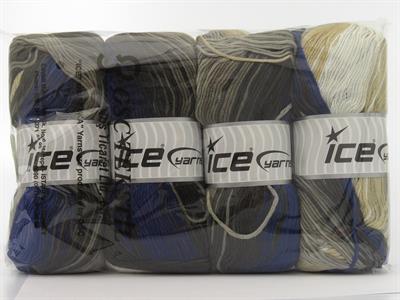 4x100gr. ANTIPILLING MAGIC  Siyah, Mavi, Beyaz, Krem, Gri, Deve Tüyü Kışlık, Batik Desenli, 100% Akrilik , Anti-Pilling