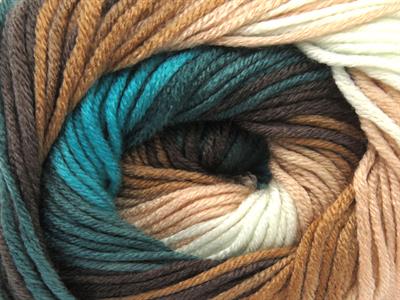 4x100gr. ANTIPILLING MAGIC  Beyaz, Kahverengi Tonları, Yeşil Tonları Kışlık, Batik Desenli, 100% Akrilik , Anti-Pilling