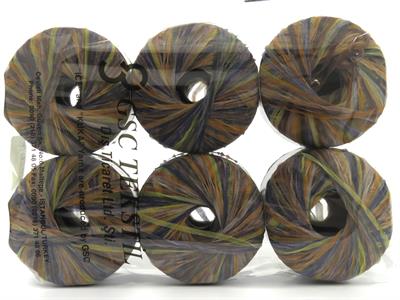 6x25gr. ARIA FRESCA  Yeşil, Turuncu, Altın, Kahverengi Tonları Şerit, Yazlık İplikler, Zincir