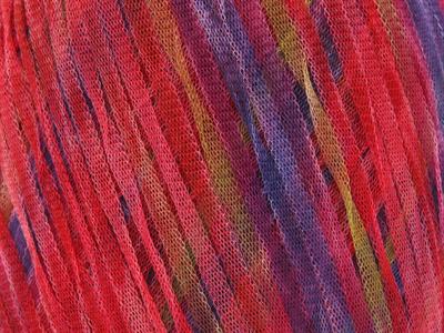 6x25gr. ARIA FRESCA  Yeşil, Mor, Kırmızı Tonları Şerit, Yazlık İplikler, Zincir