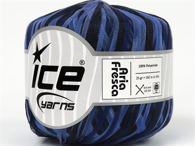 6x25gr. ARIA FRESCA  Leylak, Mavi Tonları Şerit, Yazlık İplikler, Zincir