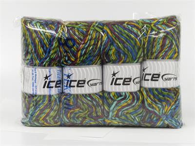 4x100gr. ARMONIA LANA Yün, Akrilik Siyah, Mavi, Yeşil Tonları, Koyu Bordo Kışlık, Yün, Batik Desenli, Worsted, Akrilik